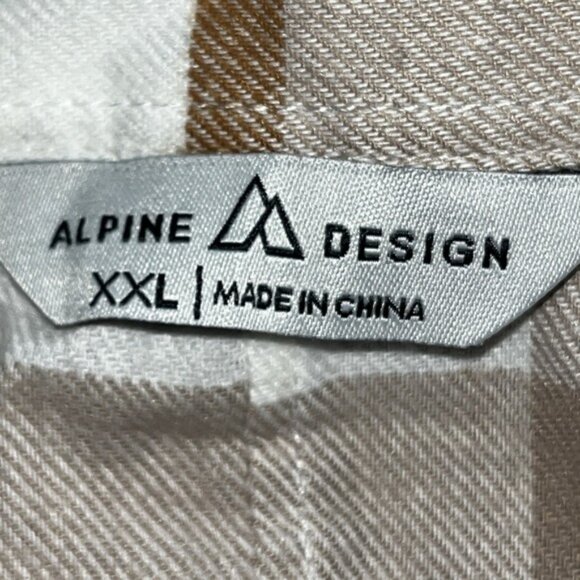 Alpine Design Women's Journey Oversize Flannel Size XXL White Harvest Plaid NWT - Picture 5 of 9